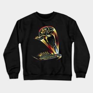 Neon Art Deco Football Crewneck Sweatshirt